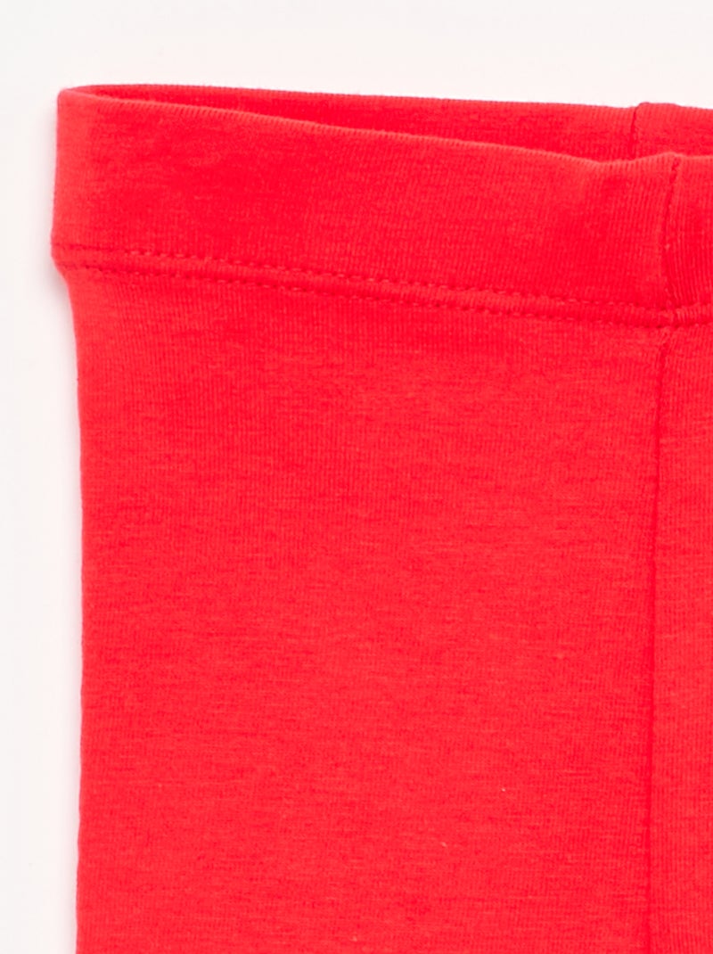Langes unifarbenes Legging Rot - Kiabi