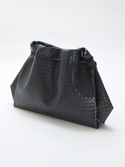 Large Faux Leather Woven-Effect Bag - Kiabi