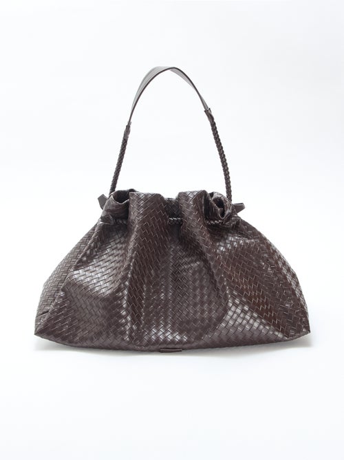 Large Faux Leather Woven-Effect Bag - Kiabi