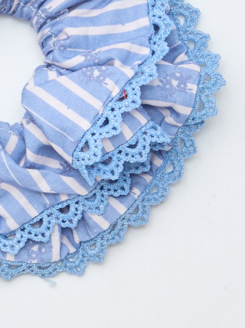 Large striped scrunchie Blue - Kiabi