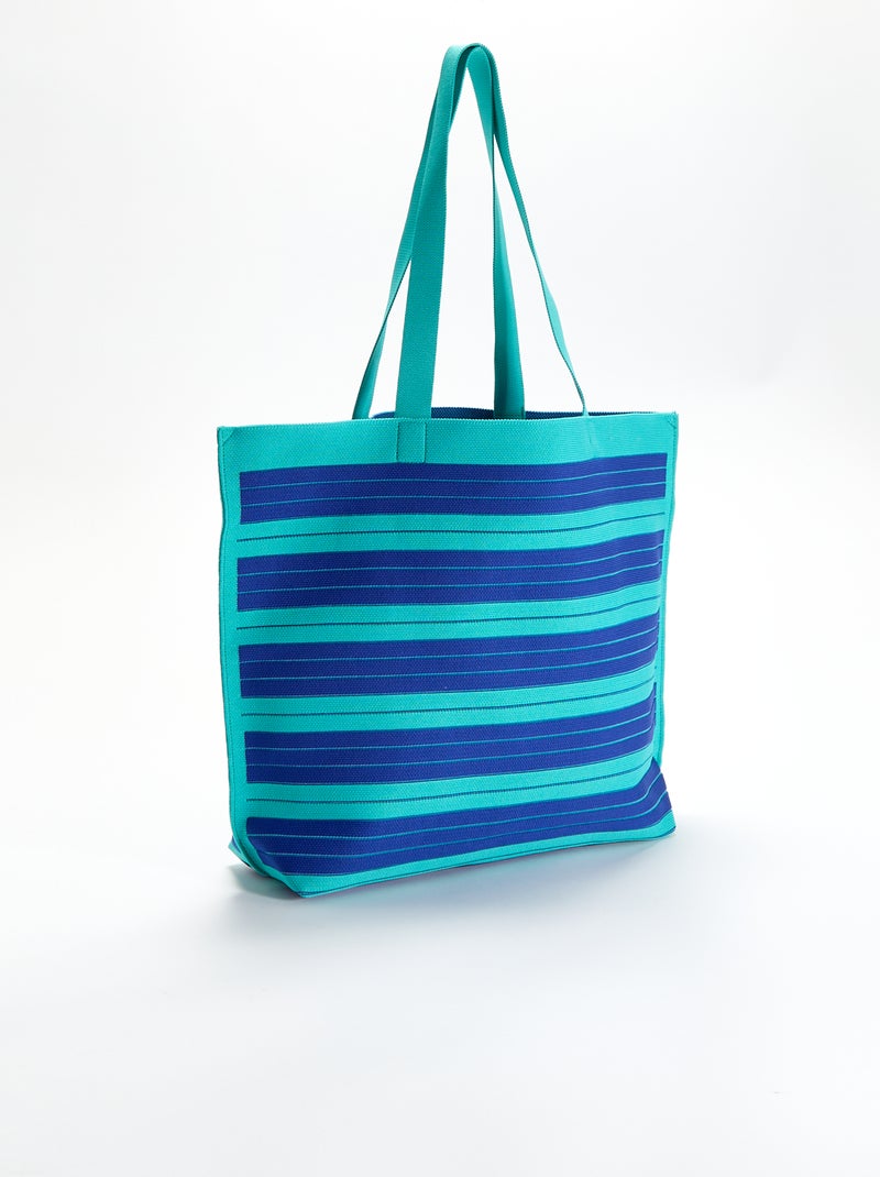 Large Striped Tote Bag Blue - Kiabi