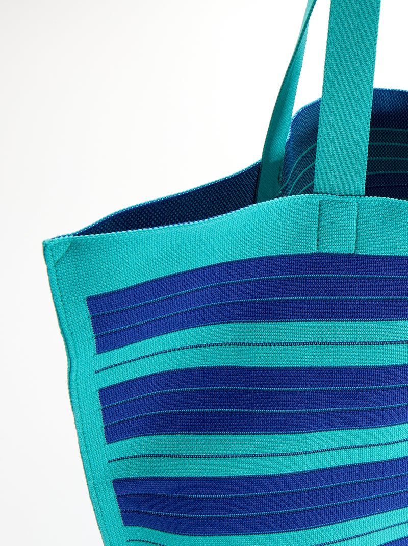 Large Striped Tote Bag Blue - Kiabi
