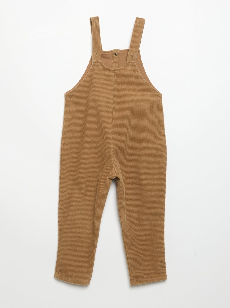 Latzhose aus Cord Beige - Kiabi
