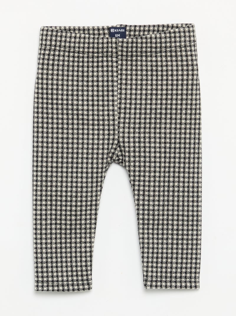 Legging aus gebürstetem Flanell Noir - Kiabi