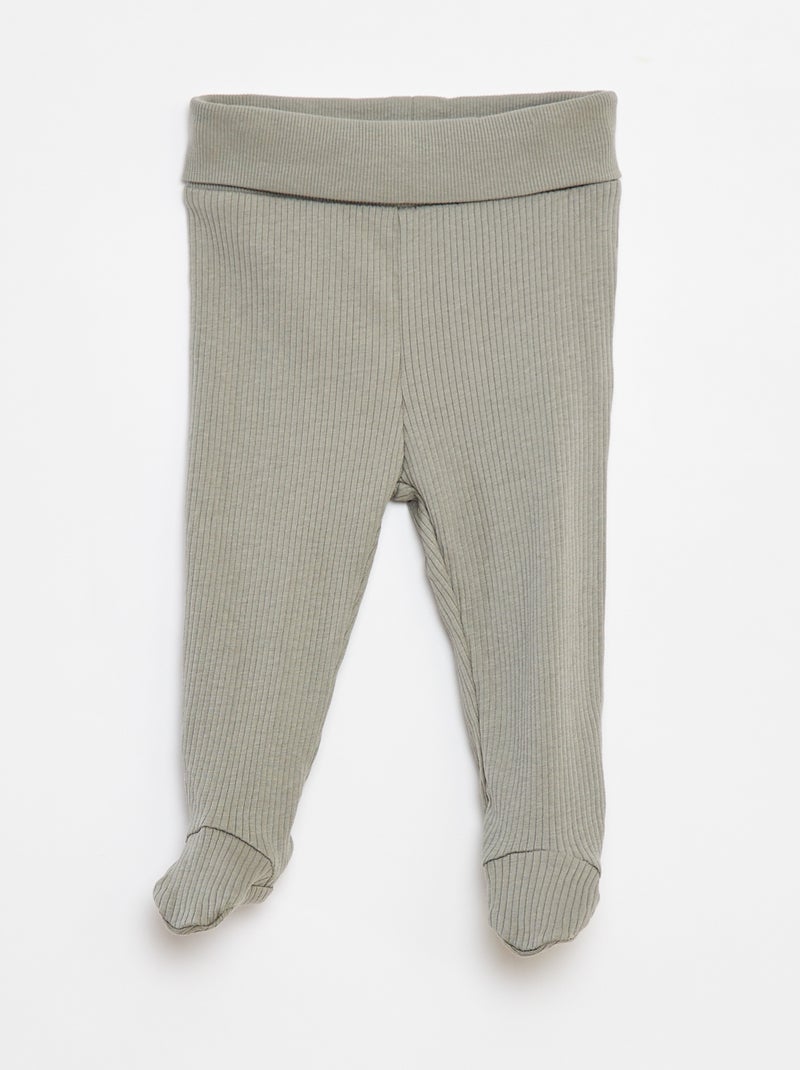 Legging avec pieds Vert - Kiabi