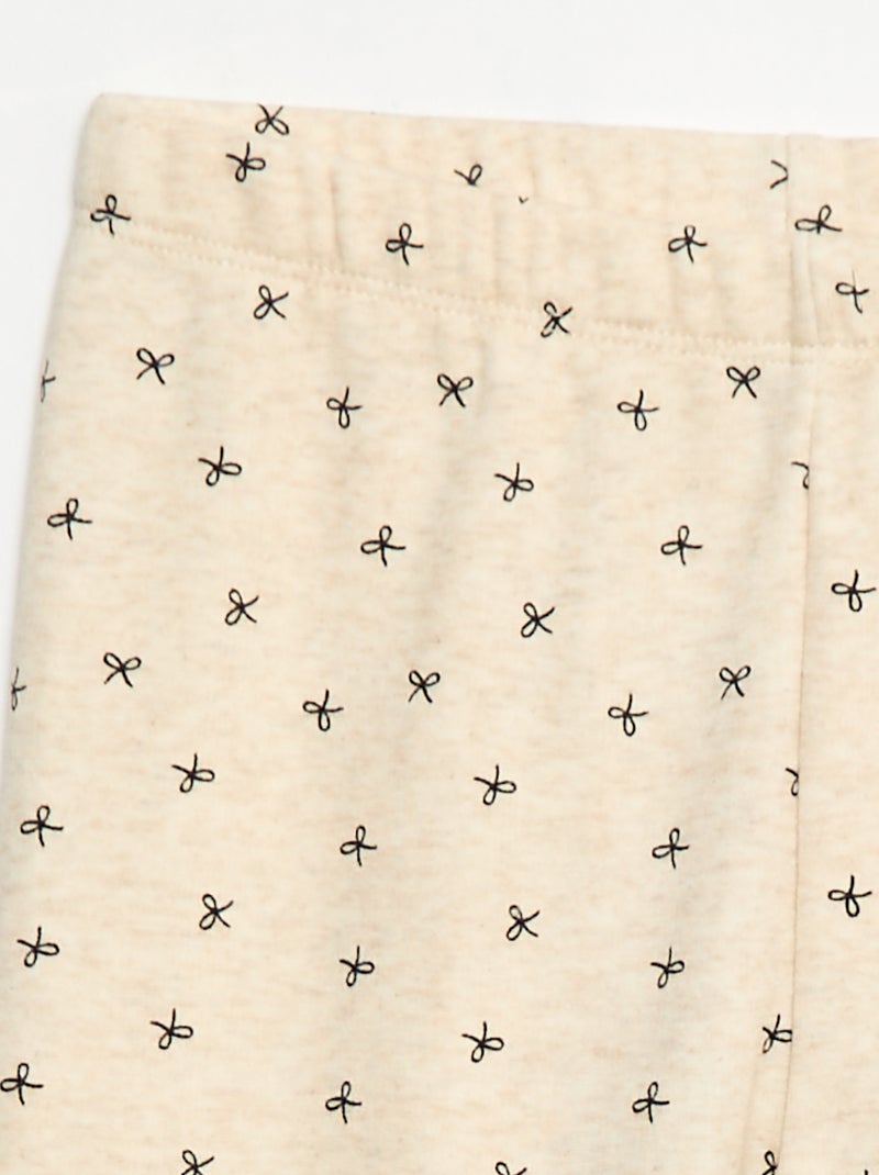 Legging chaud imprimé intérieur velours Beige - Kiabi