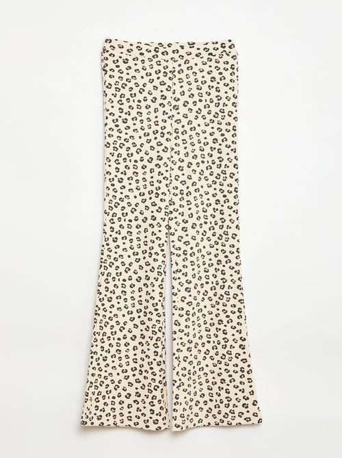 Legging côtelé à motif - Kiabi