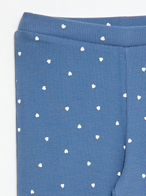 Legging côtelé à motif - Kiabi