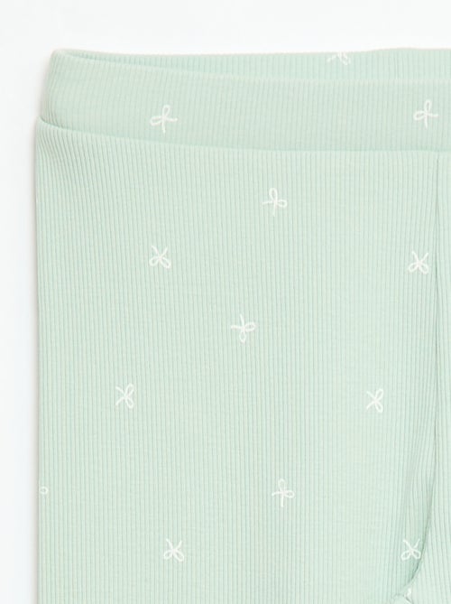Legging côtelé à motif - Kiabi