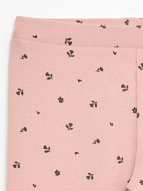 Legging côtelé à motif - Kiabi