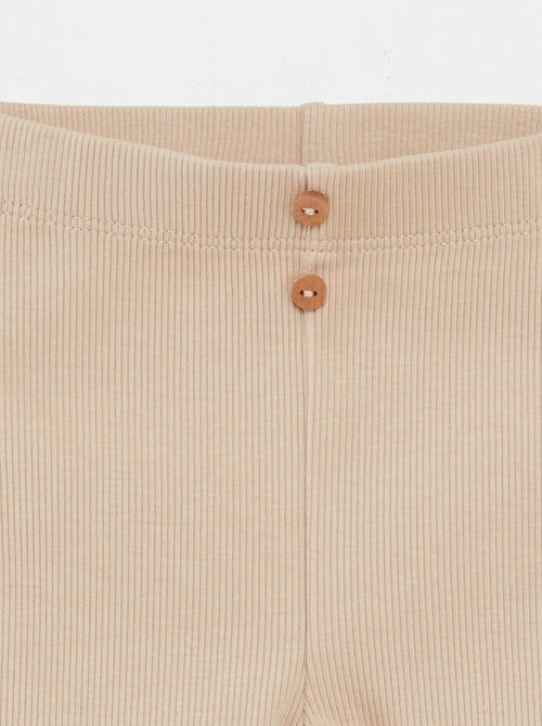 Legging côtelé avec boutons - Kiabi
