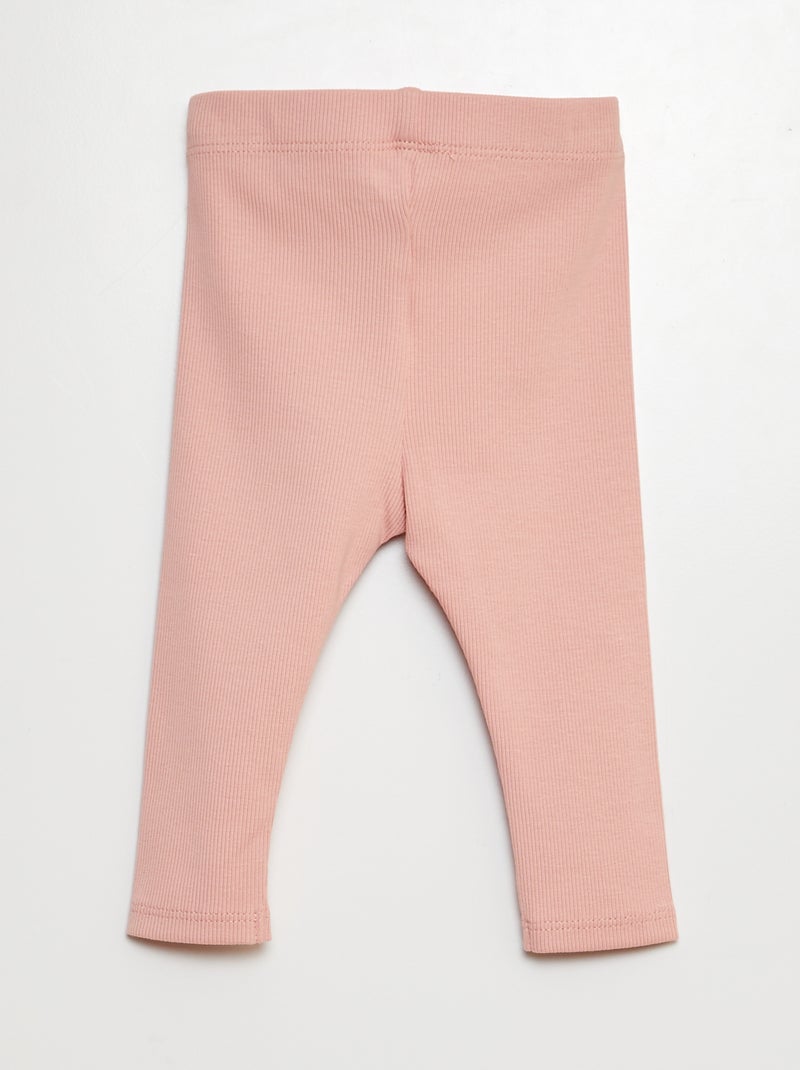 Legging côtelé avec boutons ROSE - Kiabi