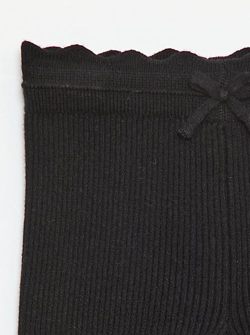 Legging côtelé avec nœud fantaisie - Kiabi
