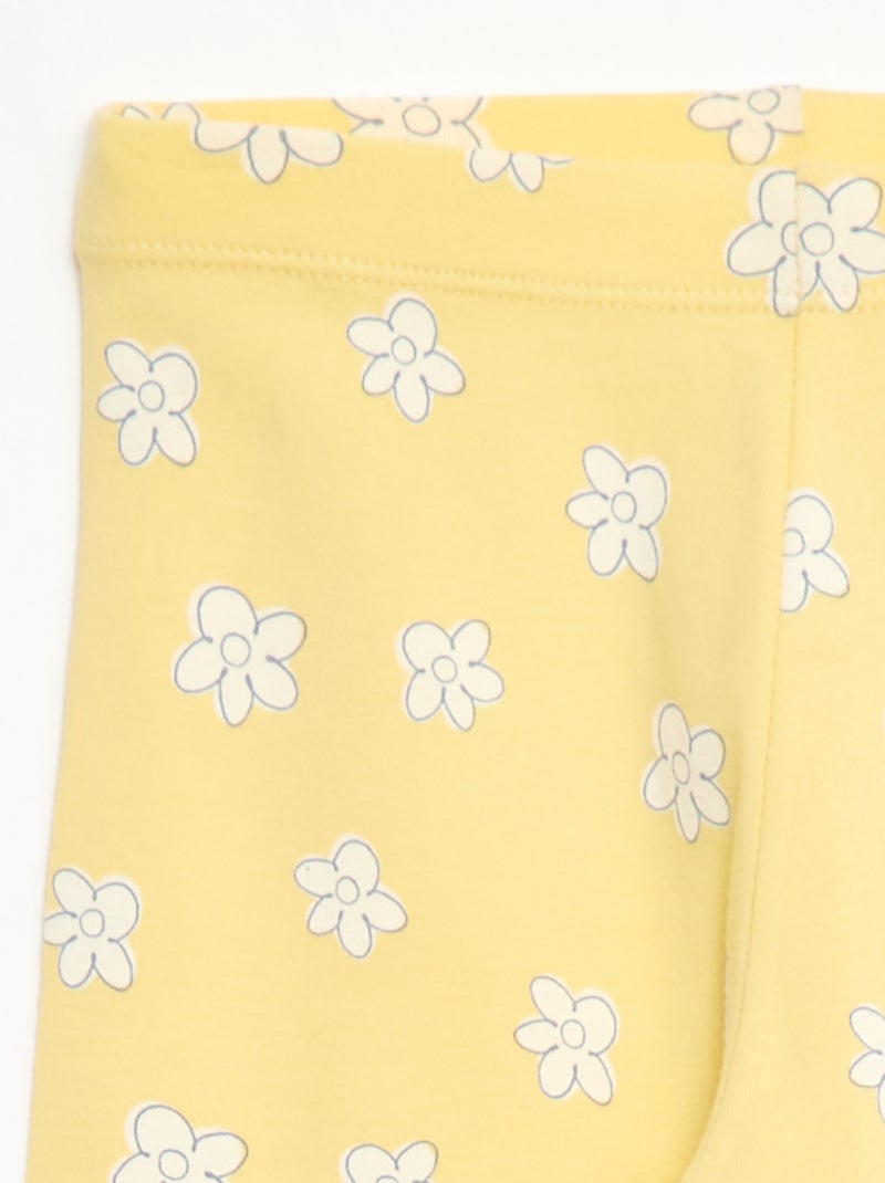 Legging court imprimé Jaune - Kiabi