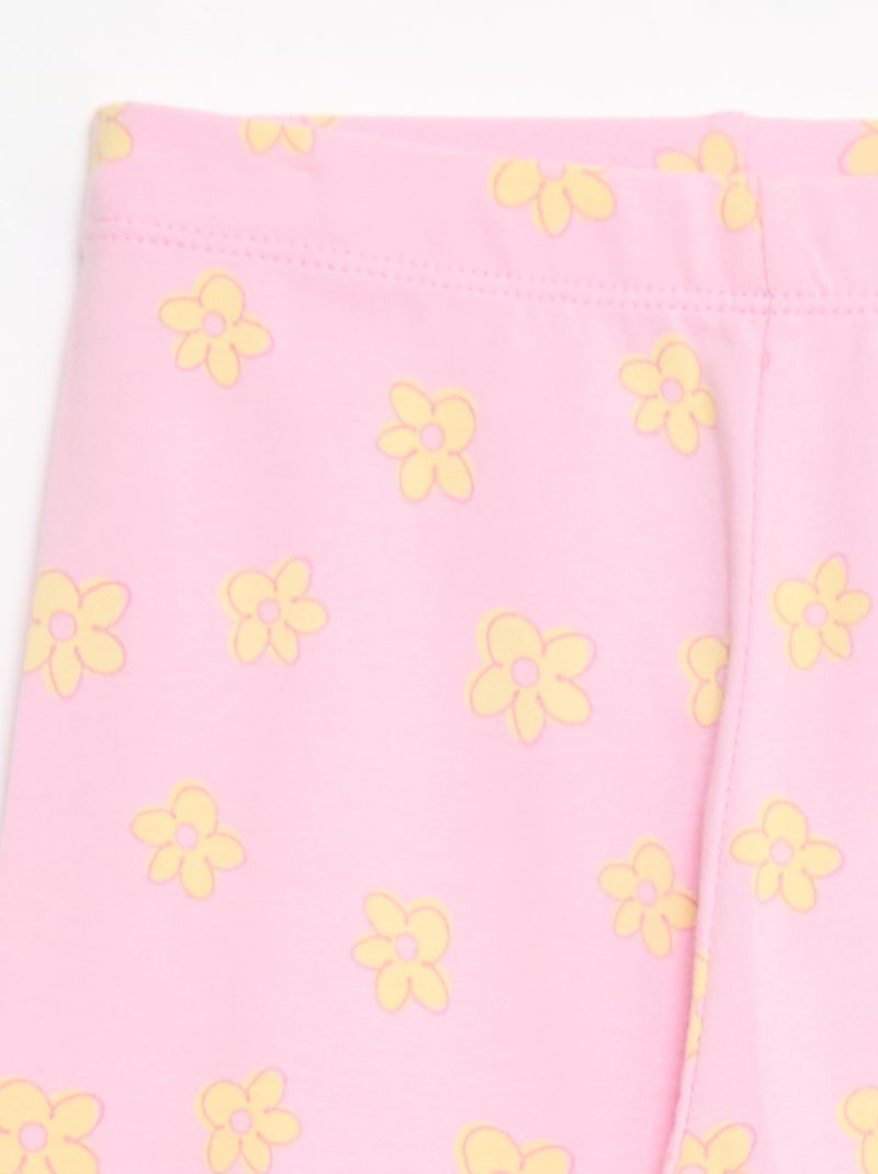 Legging court imprimé Rose - Kiabi