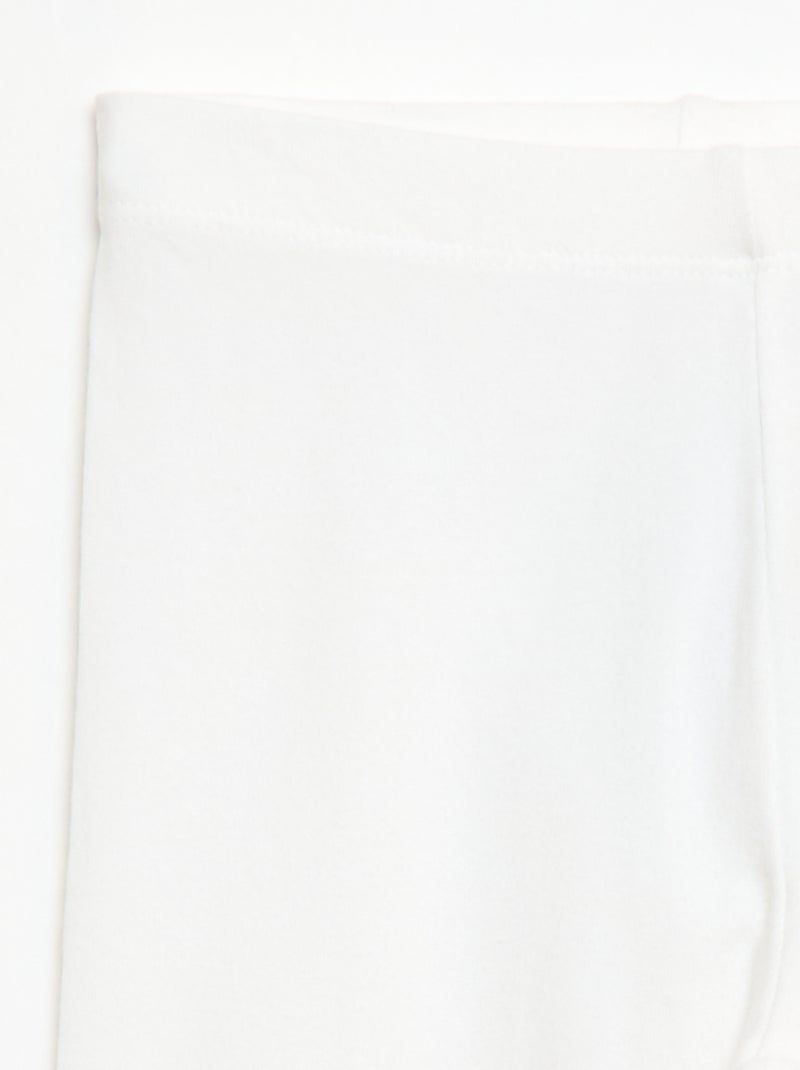 Legging court uni Blanc - Kiabi