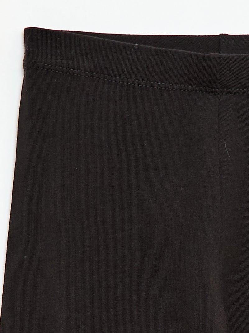 Legging court uni Noir - Kiabi