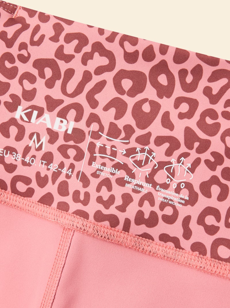 Legging de sport imprimé léopard Rose - Kiabi