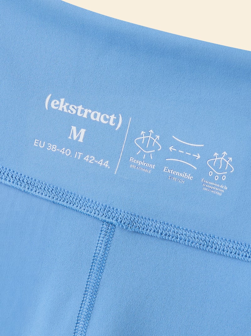 Legging de sport taille twistée - (ekstract) Bleu - Kiabi