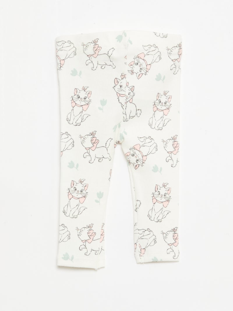 Legging 'Disney' côtelé Blanc - Kiabi