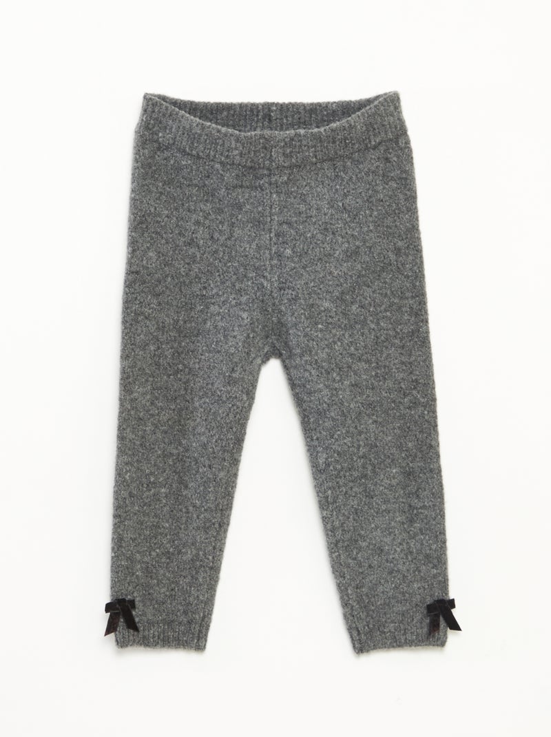 Legging en maille tricot Gris - Kiabi