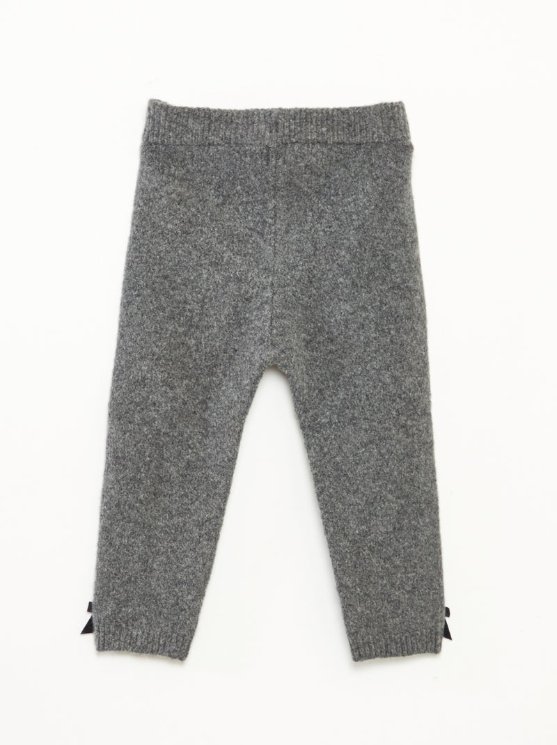 Legging en maille tricot Gris - Kiabi