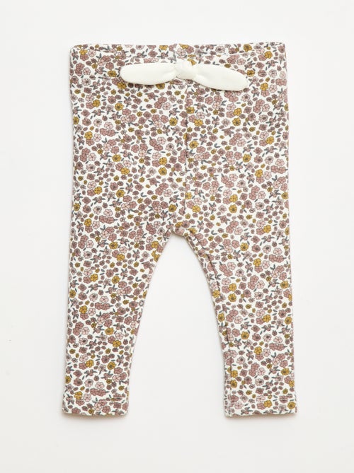 Legging fourré en molleton avec nœud - Kiabi