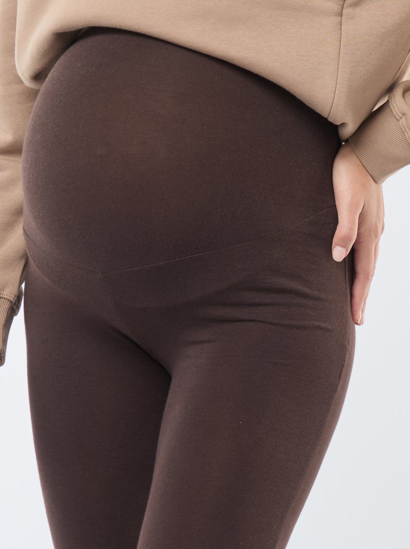 Legging grossesse long en jersey uni Marron - Kiabi