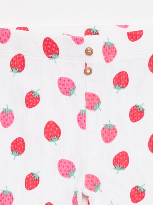 Legging long côtelé à motif - Kiabi