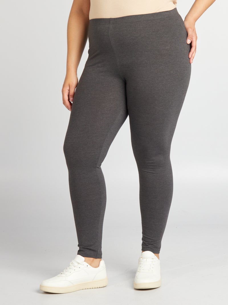 Legging long en coton Gris - Kiabi