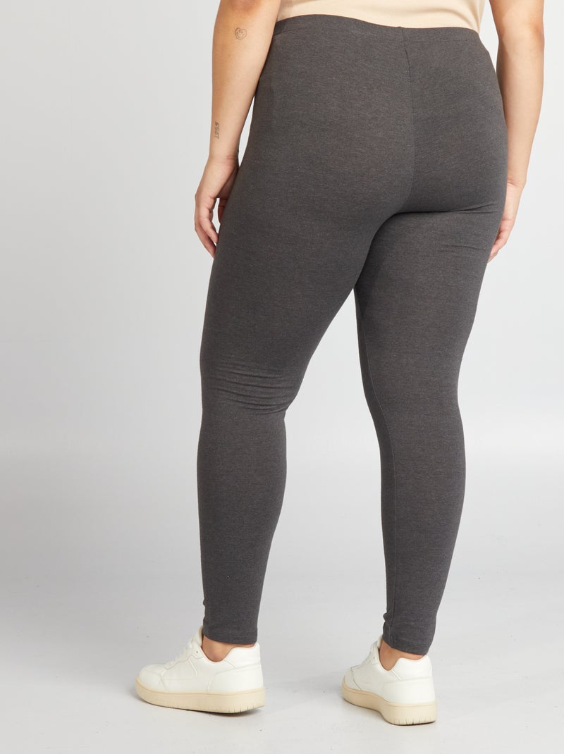 Legging long en coton Gris - Kiabi