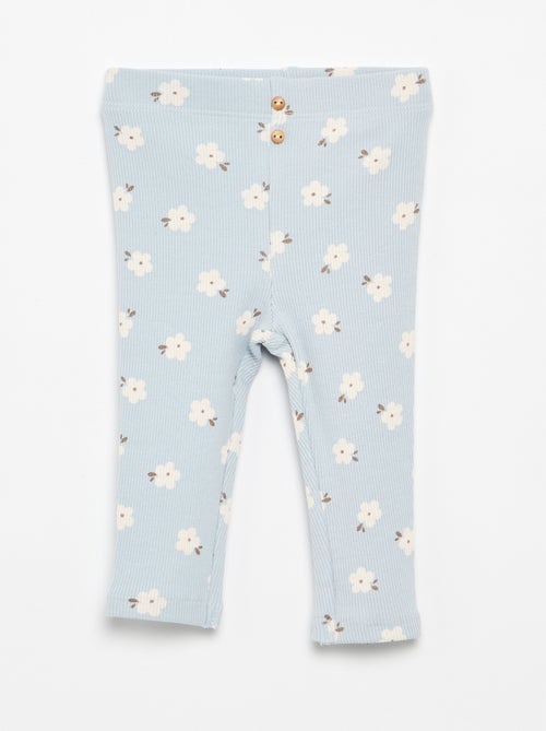 Legging lungo a costine con motivo - Kiabi Legging lungo a costine con motivo - Kiabi