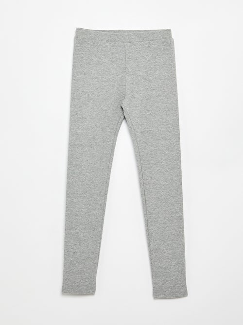 Legging lungo a costine tinta unita - Kiabi