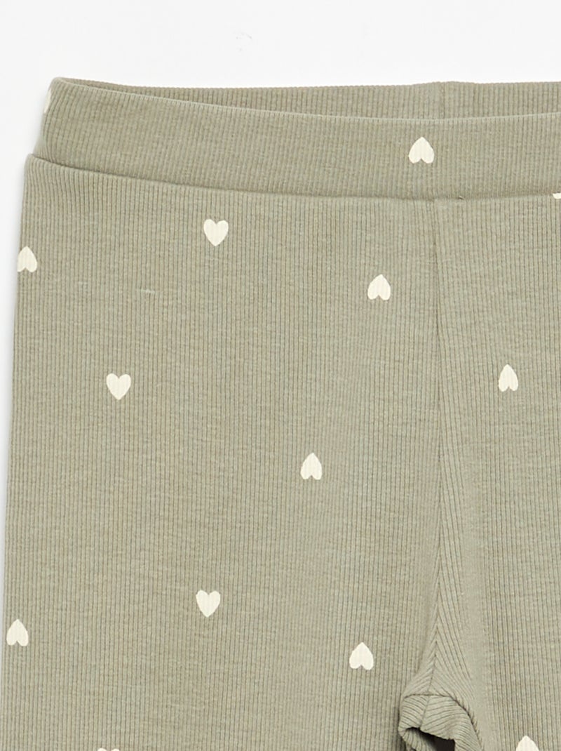 Legging lungo stampato Verde - Kiabi