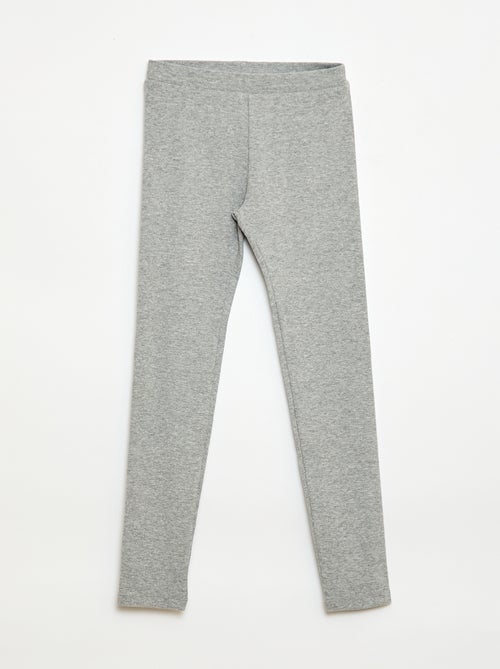 Legging maillé en coton uni - Kiabi