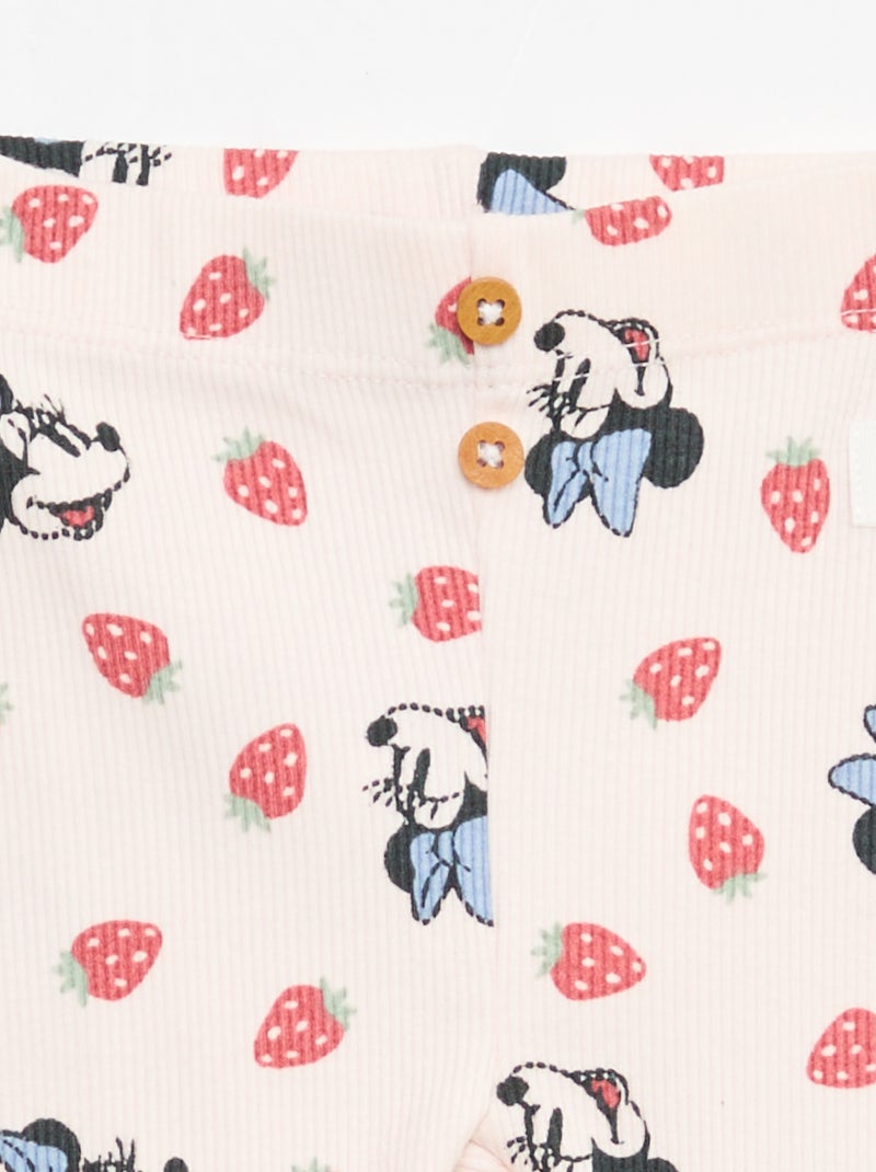 Legging 'Minnie' 'Disney' côtelé Rose - Kiabi