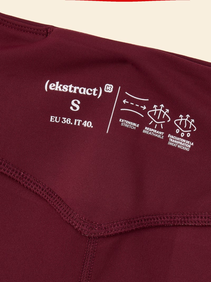 Legging sportivi con tasche - (ekstract) Bordeaux - Kiabi