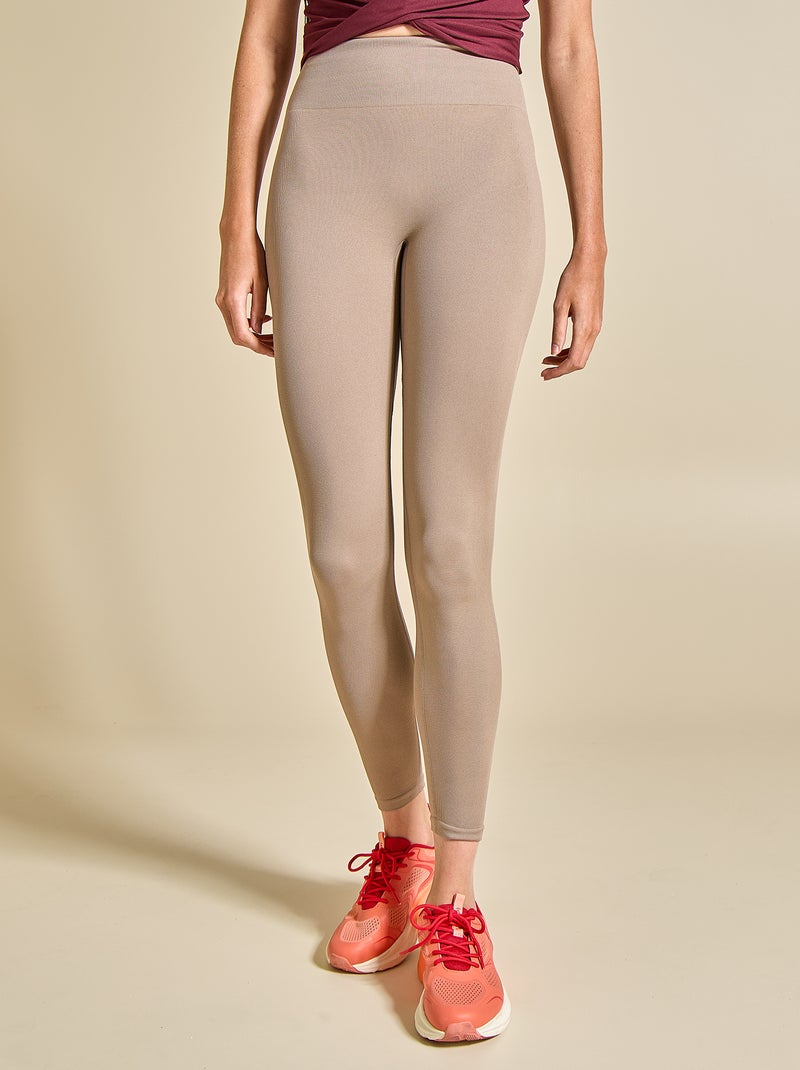 Legging sportivo a costine - (ekstract) Beige - Kiabi