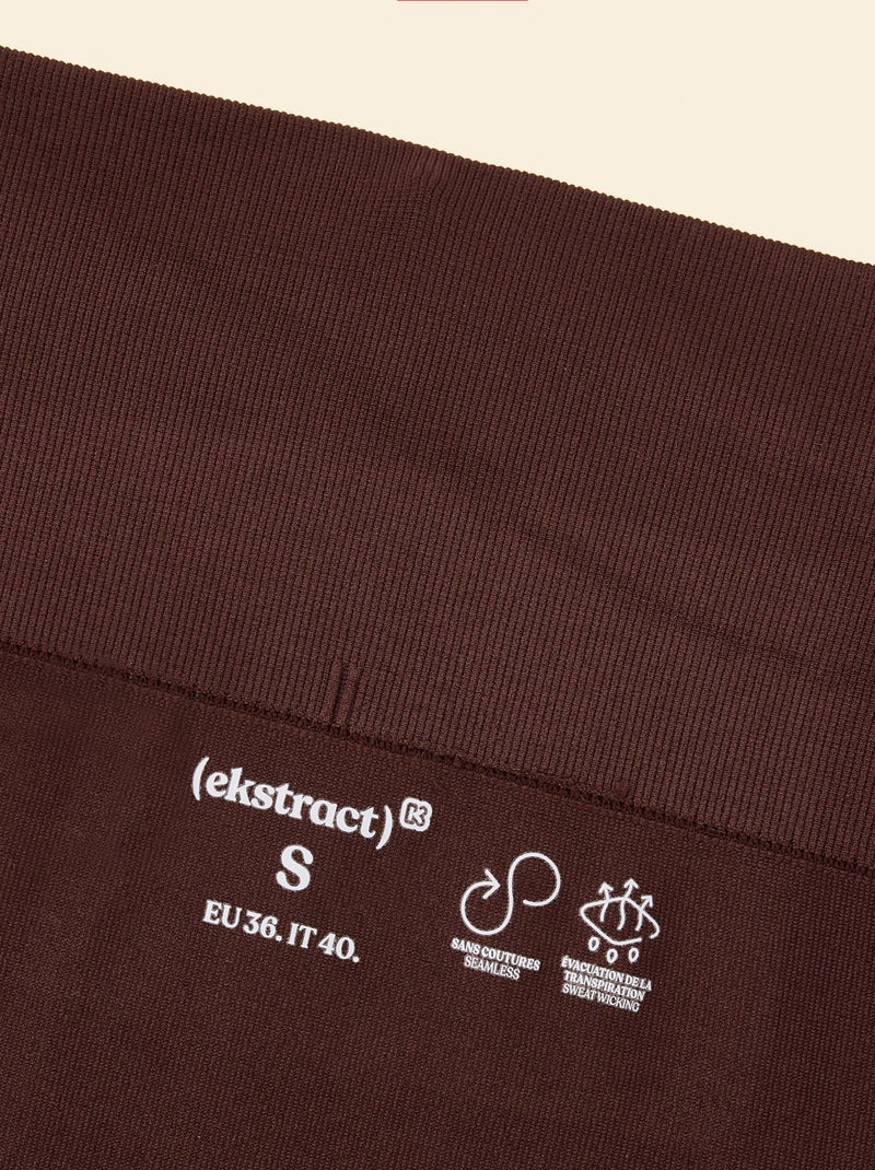 Legging sportivo a costine - (ekstract) Marrone - Kiabi