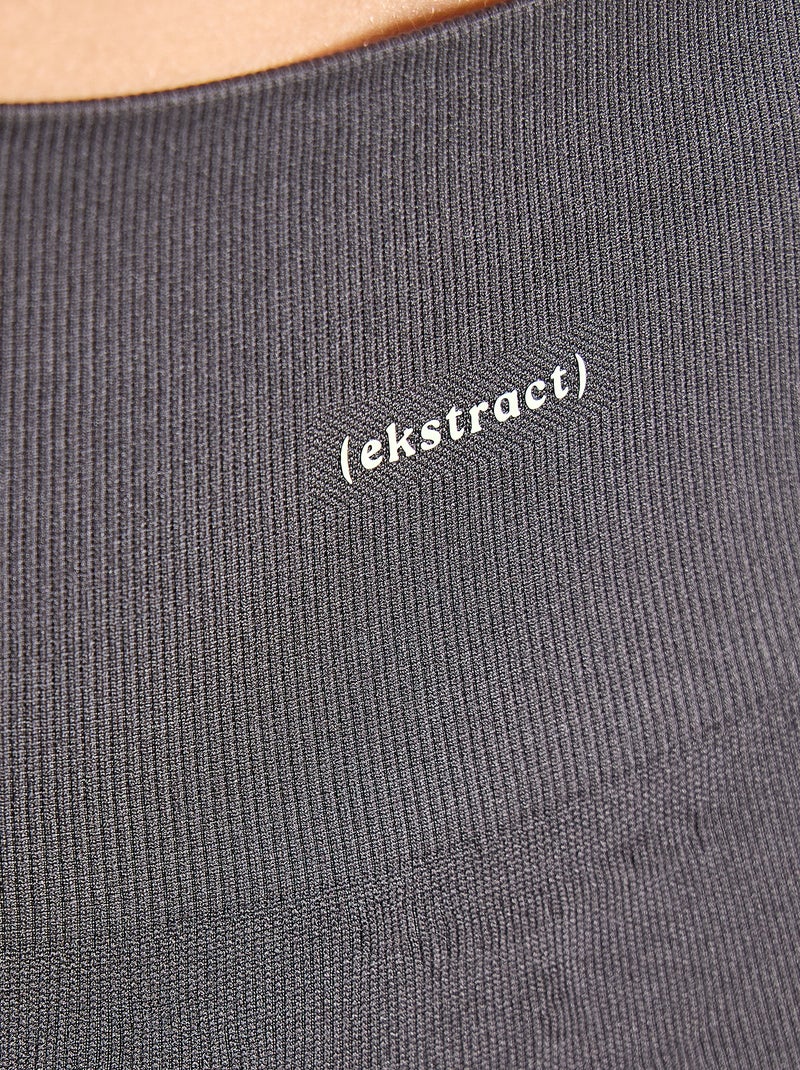 Legging sportivo a costine - (ekstract) Nero - Kiabi
