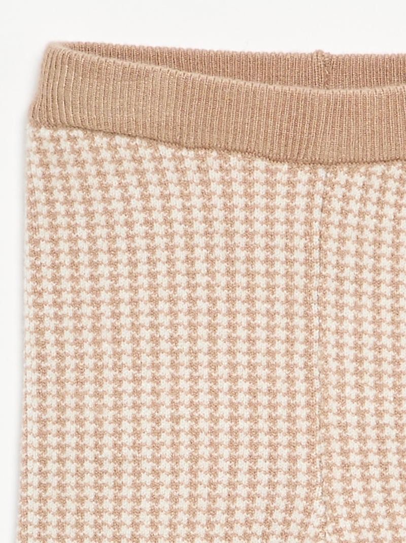 Legging stampato in maglia compatta Beige - Kiabi