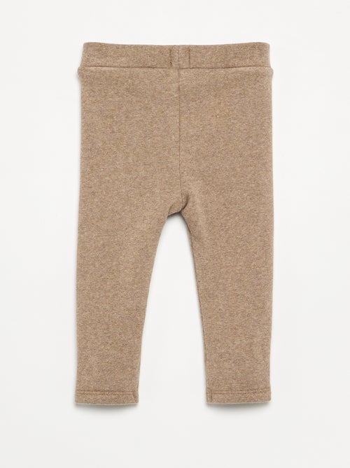 Legging uni en tricot gratté - Kiabi
