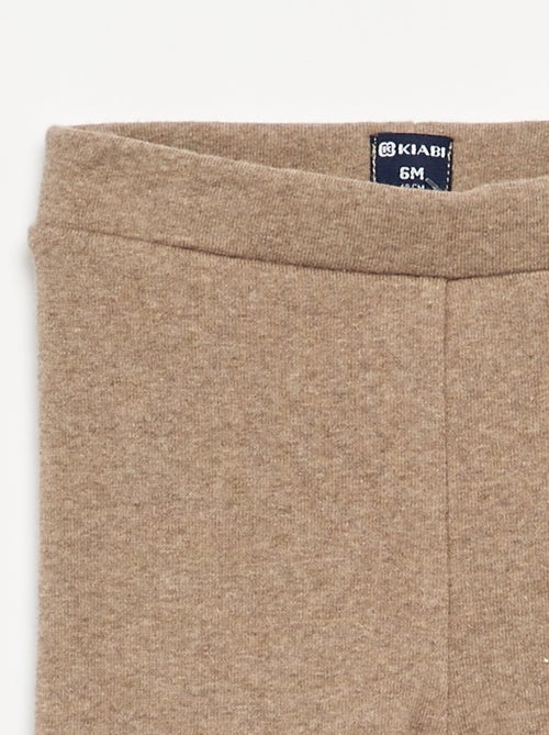 Legging uni en tricot gratté - Kiabi