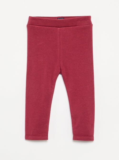 Legging uni en tricot gratté - Kiabi