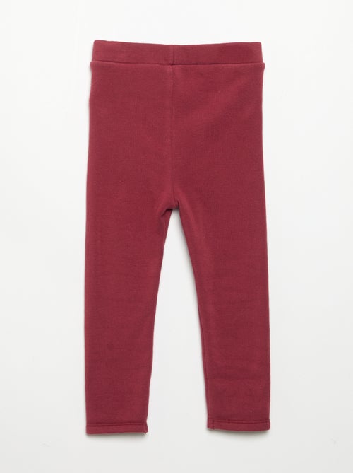 Legging uni en tricot gratté - Kiabi
