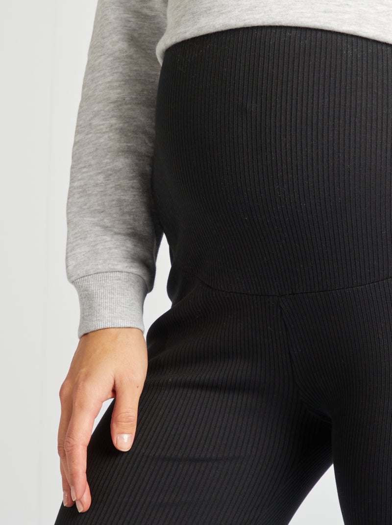 Leggings a coste premaman NERO - Kiabi