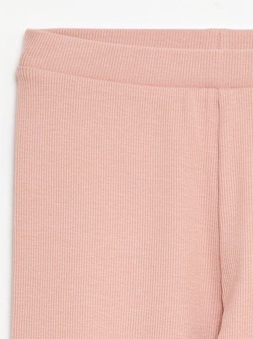 Leggings a maglia in cotone tinta unita - Kiabi