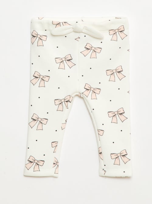 Leggings felpati in mollettone con fiocco - Kiabi Leggings felpati in mollettone con fiocco - Kiabi