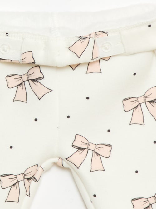 Leggings felpati in mollettone con fiocco - Kiabi Leggings felpati in mollettone con fiocco - Kiabi