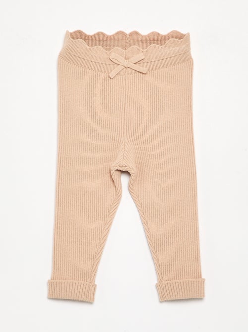 Leggings in maglia con fiocco in vita - Kiabi